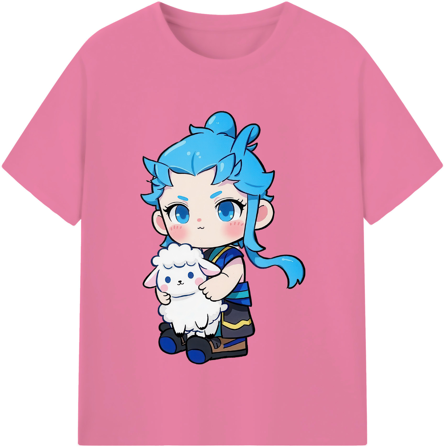 （画像用） Ne Zha 2 ナタ 魔童の大暴れ 綿100％半袖Tシャツ（フロントプリント）